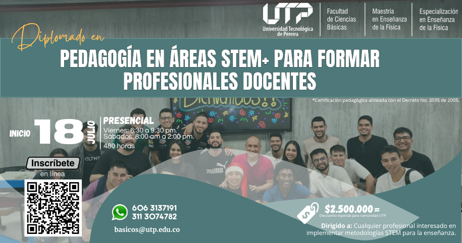 Educar con ciencia: Diplomado en pedagogía en áreas STEM+ para formar profesionales docentes